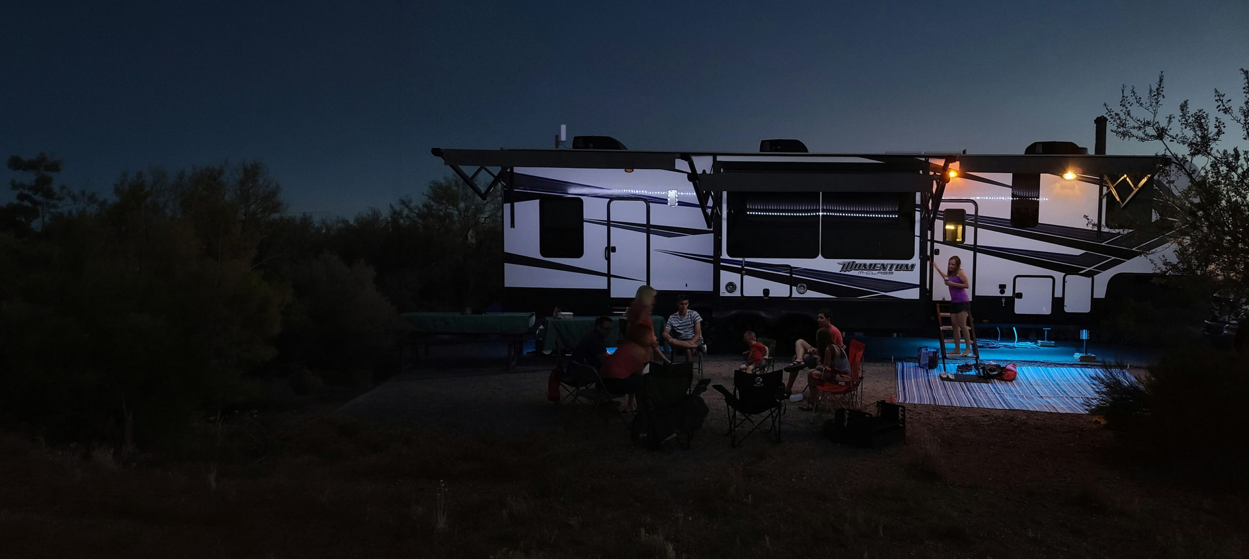 weBoost RV50 in use at a campsite